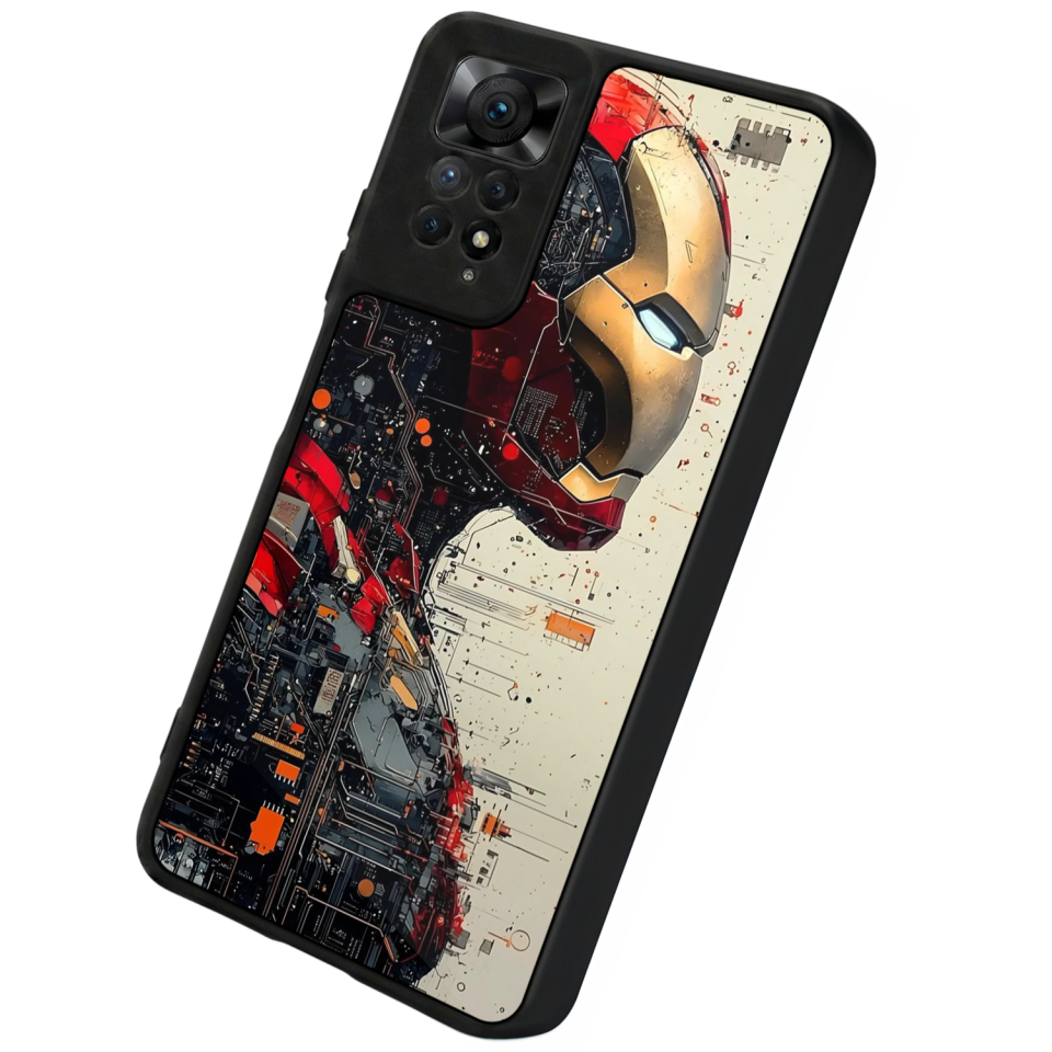 Xiaomi Redmi Note 12 Pro Uyumlu  Iron Man ( Demir Adam ) Tasarımlı Glossy Premium Kılıf