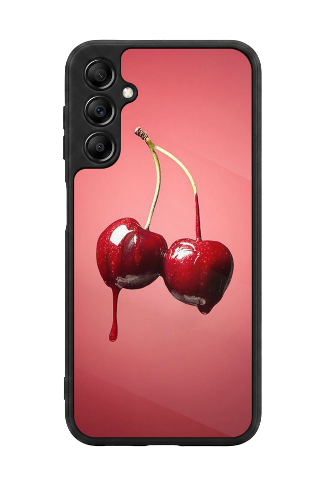 Samsung Galaxy A14 Uyumlu Kiraz Tasarımlı Glossy Premium Kılıf