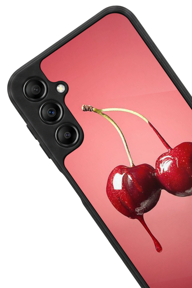 Samsung Galaxy A14 Uyumlu Kiraz Tasarımlı Glossy Premium Kılıf