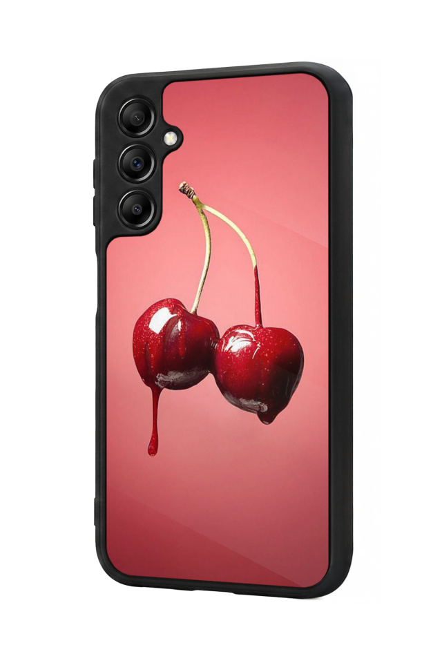 Samsung Galaxy A14 Uyumlu Kiraz Tasarımlı Glossy Premium Kılıf