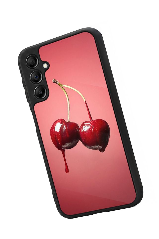 Samsung Galaxy A14 Uyumlu Kiraz Tasarımlı Glossy Premium Kılıf
