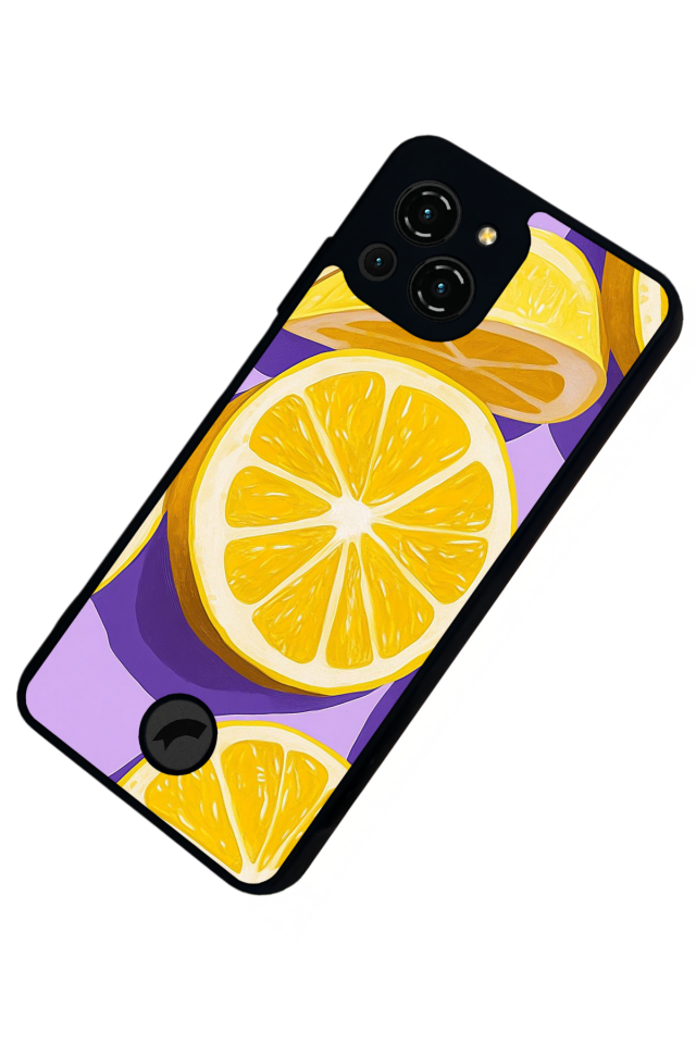 Reeder S23 Pro Max Uyumlu Limon Tasarımlı Glossy Premium Kılıf