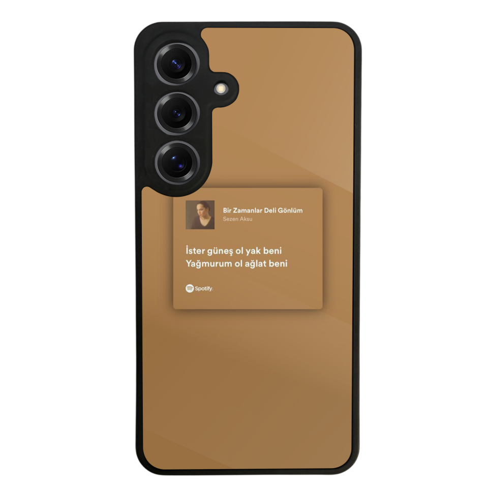 Samsung Galaxy S25 Uyumlu Sarki Sozleri Tasarımlı Glossy Premium Kılıf