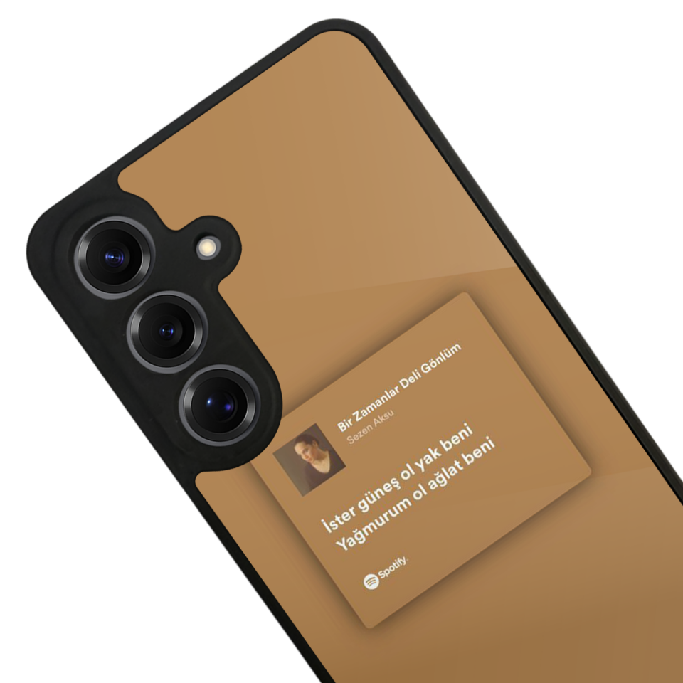 Samsung Galaxy S25 Uyumlu Sarki Sozleri Tasarımlı Glossy Premium Kılıf