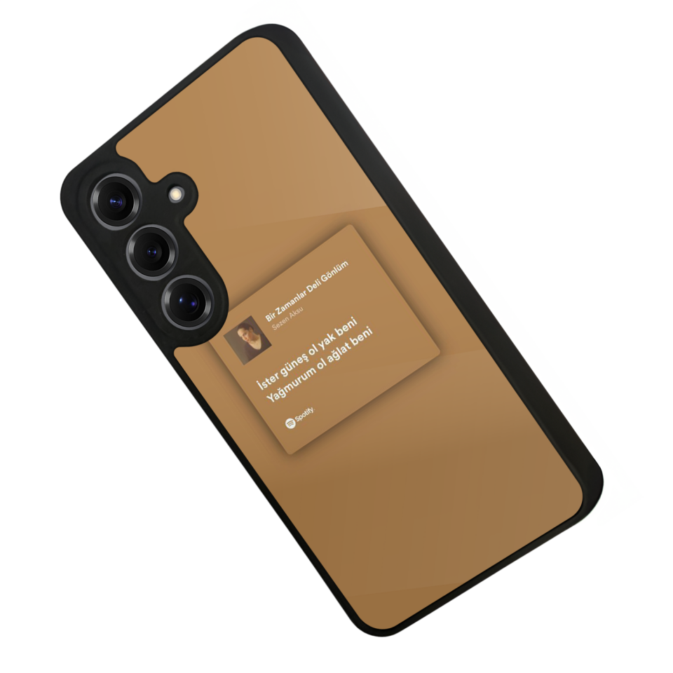 Samsung Galaxy S25 Uyumlu Sarki Sozleri Tasarımlı Glossy Premium Kılıf