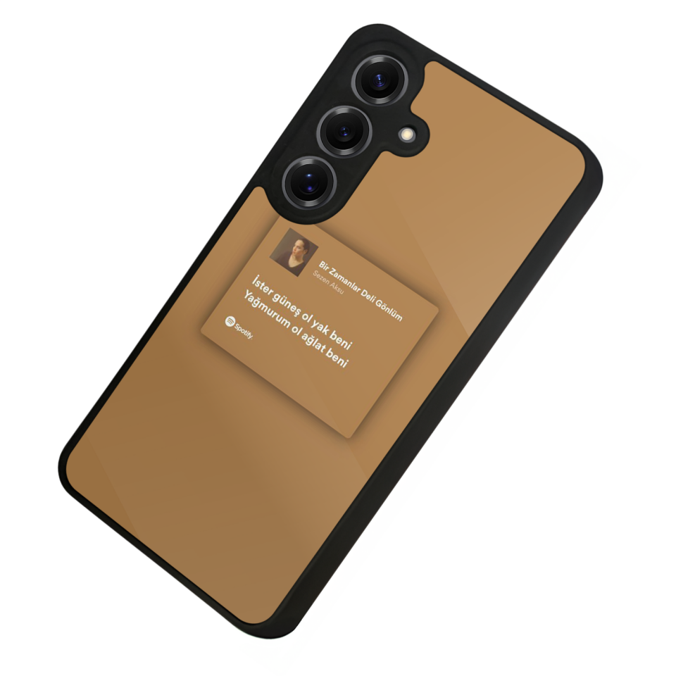 Samsung Galaxy S25 Uyumlu Sarki Sozleri Tasarımlı Glossy Premium Kılıf