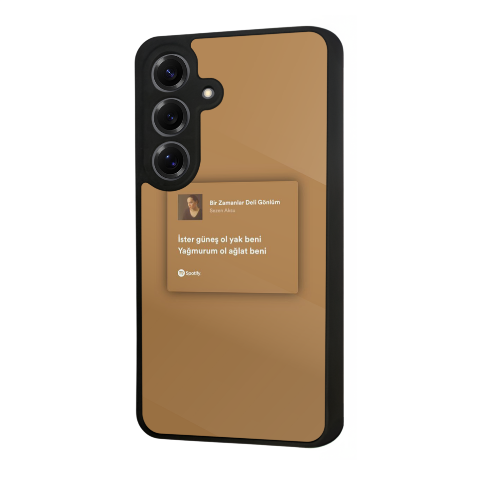 Samsung Galaxy S25 Uyumlu Sarki Sozleri Tasarımlı Glossy Premium Kılıf
