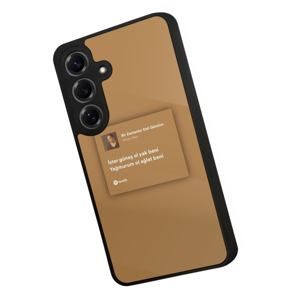 Samsung Galaxy S25 Uyumlu Sarki Sozleri Tasarımlı Glossy Premium Kılıf