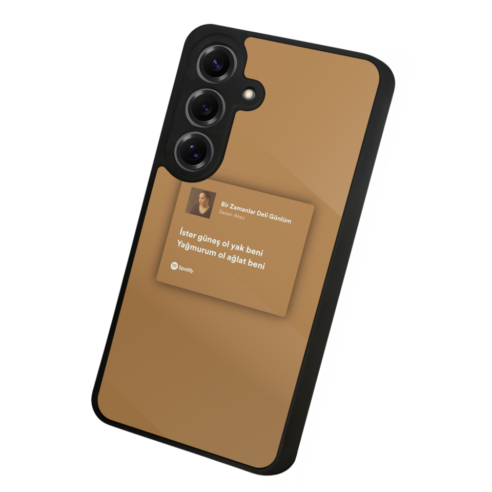 Samsung Galaxy S25 Uyumlu Sarki Sozleri Tasarımlı Glossy Premium Kılıf