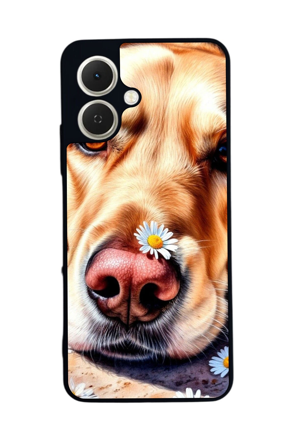 Tecno Spark GO 2 Uyumlu Golden Kopek Tasarımlı Glossy Premium Kılıf