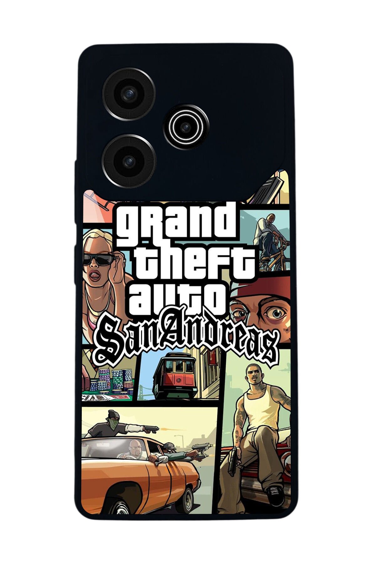Tecno Pova 6 Uyumlu GTA Tasarımlı Glossy Premium Kılıf