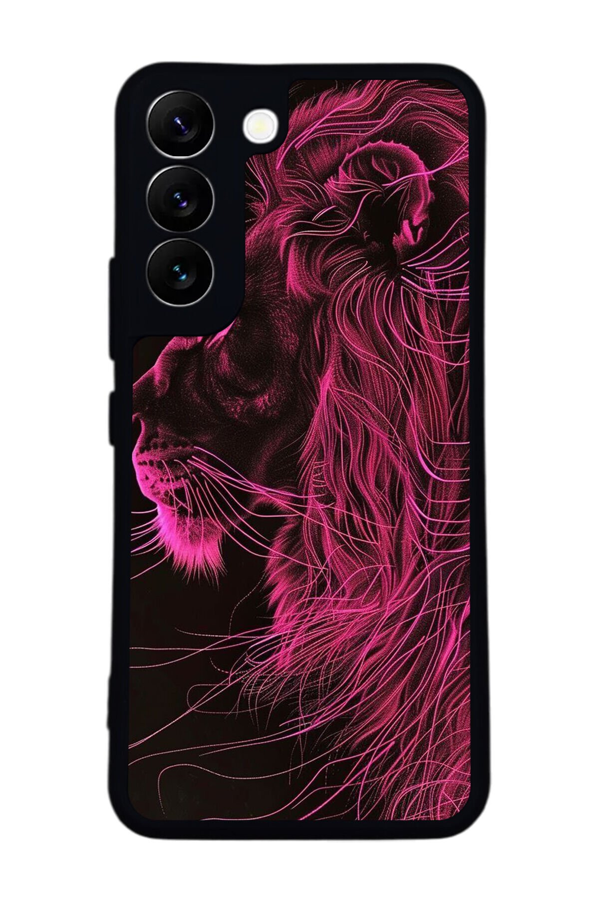 Samsung Galaxy S22 Uyumlu Aslan Tasarımlı Glossy Premium Kılıf