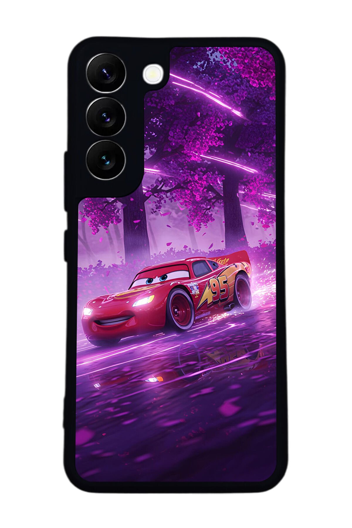Samsung Galaxy S22 Uyumlu Şimsek McQueen Tasarımlı Glossy Premium Kılıf