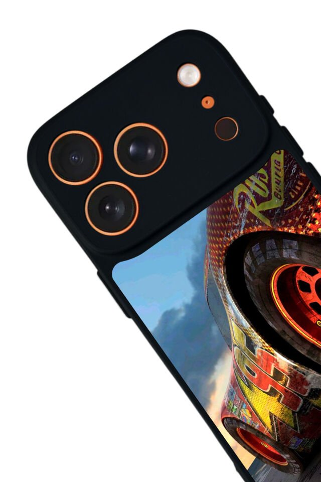 iPhone 17 Pro Max Uyumlu Şimsek McQueen Tasarımlı Glossy Premium Kılıf
