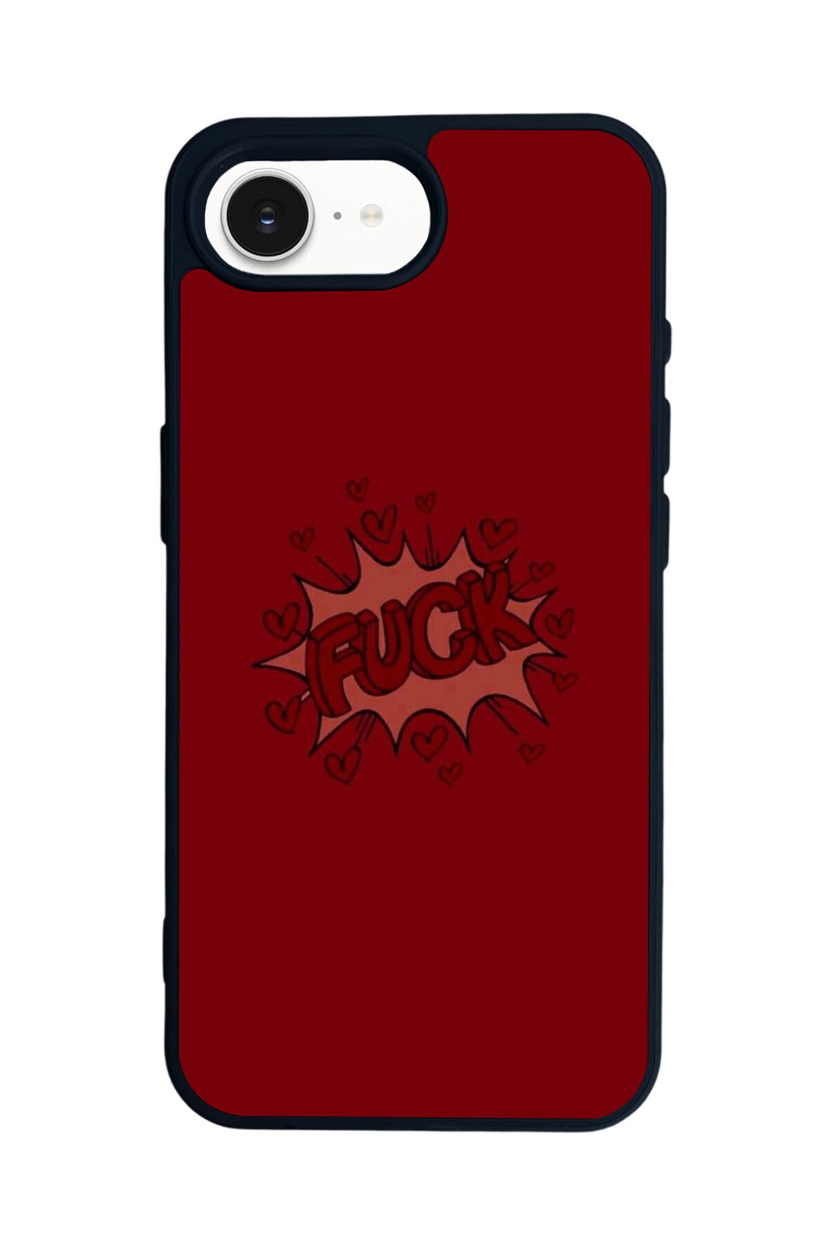 iPhone 16E Uyumlu Kalp Love Tasarımlı Glossy Premium Kılıf