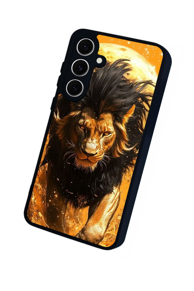 Samsung Galaxy A16 Uyumlu Aslan Tasarımlı Glossy Premium Kılıf