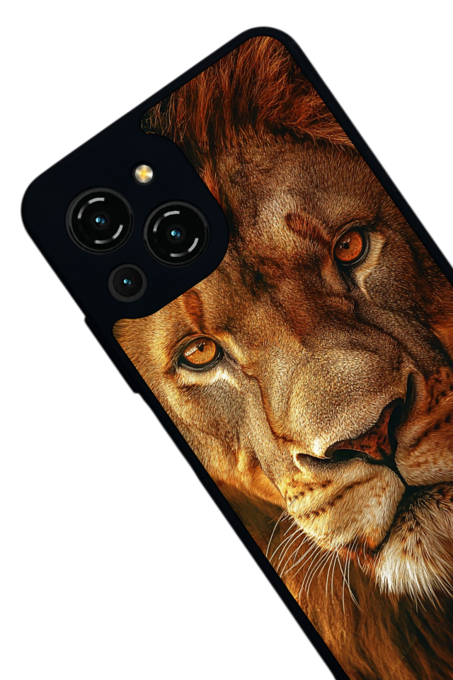 Reeder S23 Pro Max Uyumlu Aslan Tasarımlı Glossy Premium Kılıf