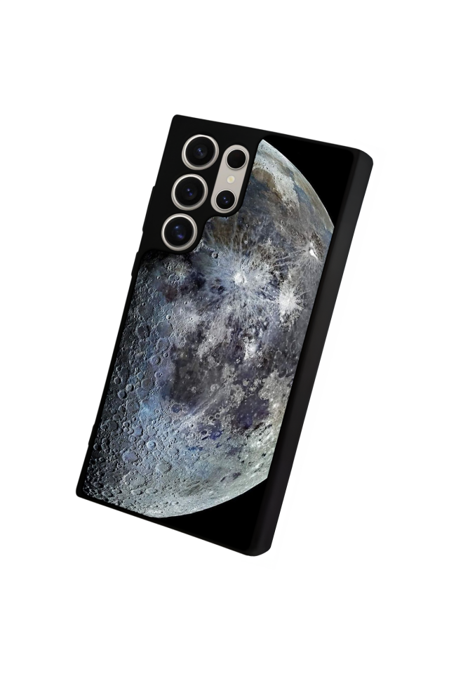 Samsung Galaxy S22 Ultra Uyumlu Ay Tasarımlı Glossy Premium Kılıf