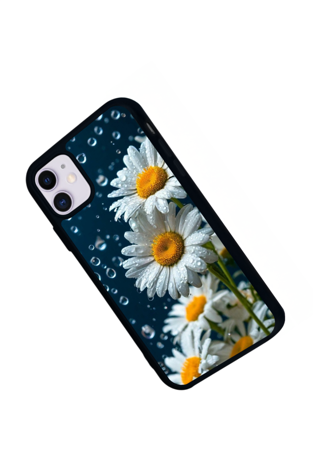 iPhone 11 Uyumlu Cicek Tasarımlı Glossy Premium Kılıf