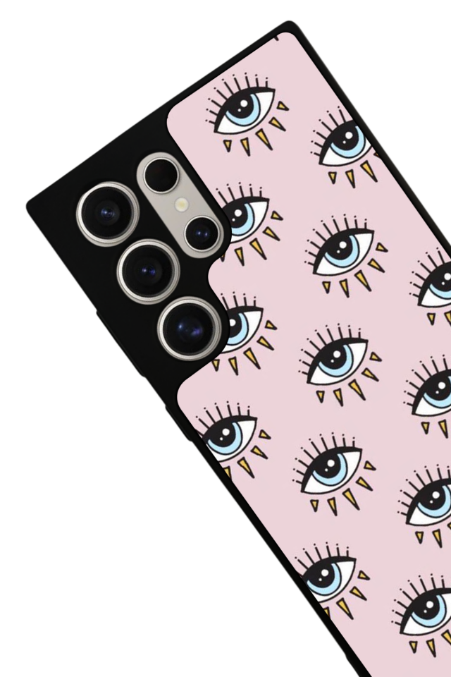 Samsung Galaxy S22 Ultra Uyumlu Göz Tasarımlı Glossy Premium Kılıf