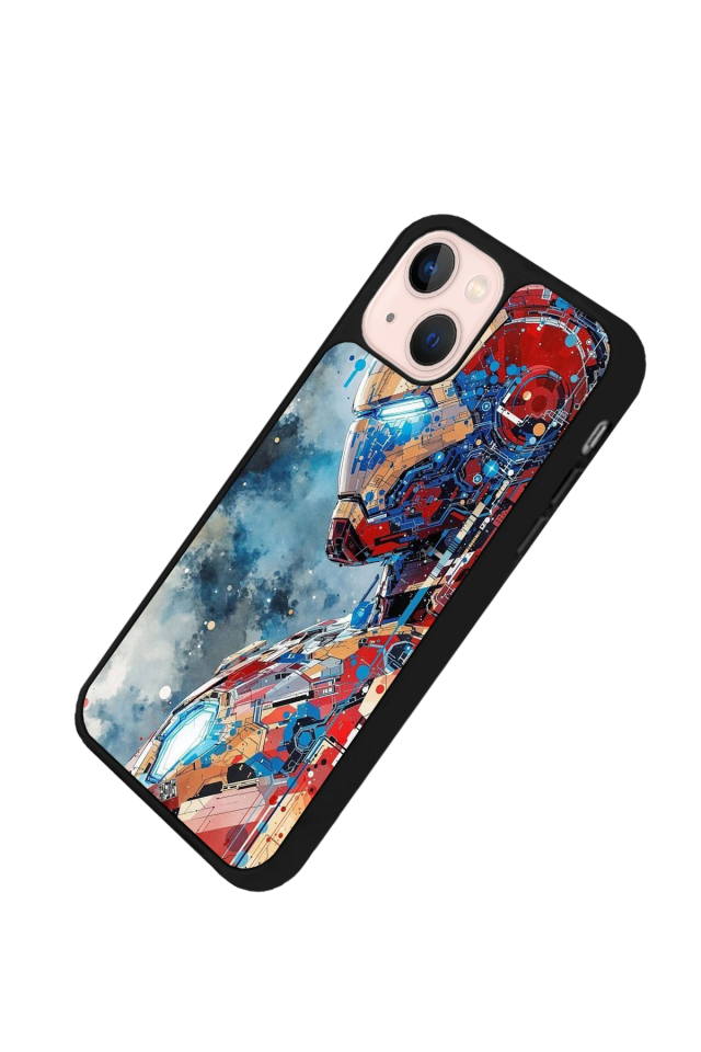 iPhone 15 Uyumlu Iron Man ( Demir Adam ) Tasarımlı Glossy Premium Kılıf