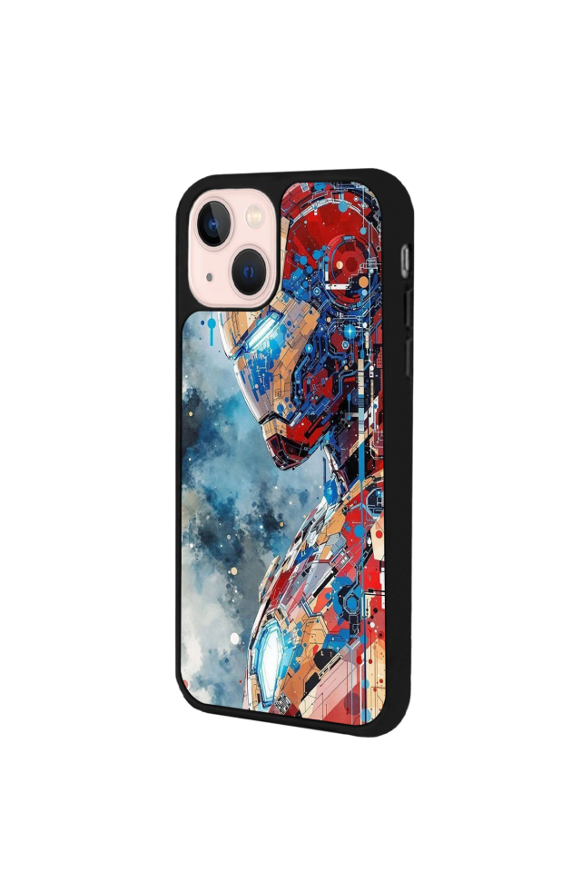 iPhone 15 Uyumlu Iron Man ( Demir Adam ) Tasarımlı Glossy Premium Kılıf