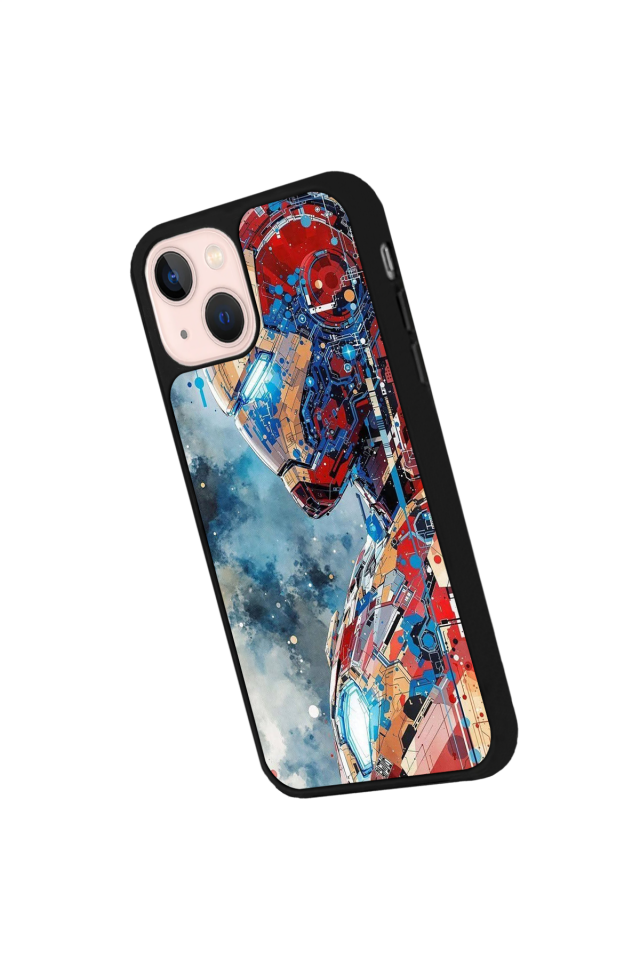 iPhone 15 Uyumlu Iron Man ( Demir Adam ) Tasarımlı Glossy Premium Kılıf