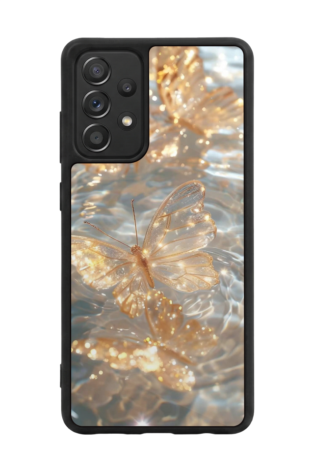 Samsung Galaxy A72 Uyumlu Kelebek Tasarımlı Glossy Premium Kılıf