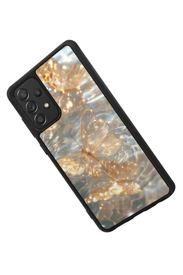 Samsung Galaxy A72 Uyumlu Kelebek Tasarımlı Glossy Premium Kılıf