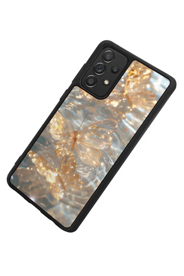 Samsung Galaxy A72 Uyumlu Kelebek Tasarımlı Glossy Premium Kılıf