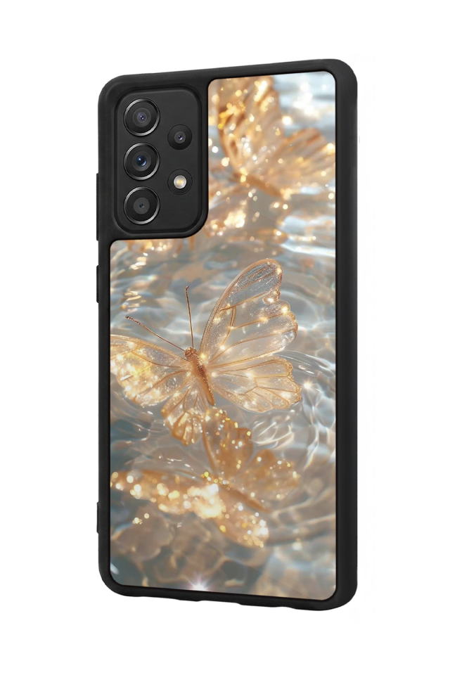 Samsung Galaxy A72 Uyumlu Kelebek Tasarımlı Glossy Premium Kılıf