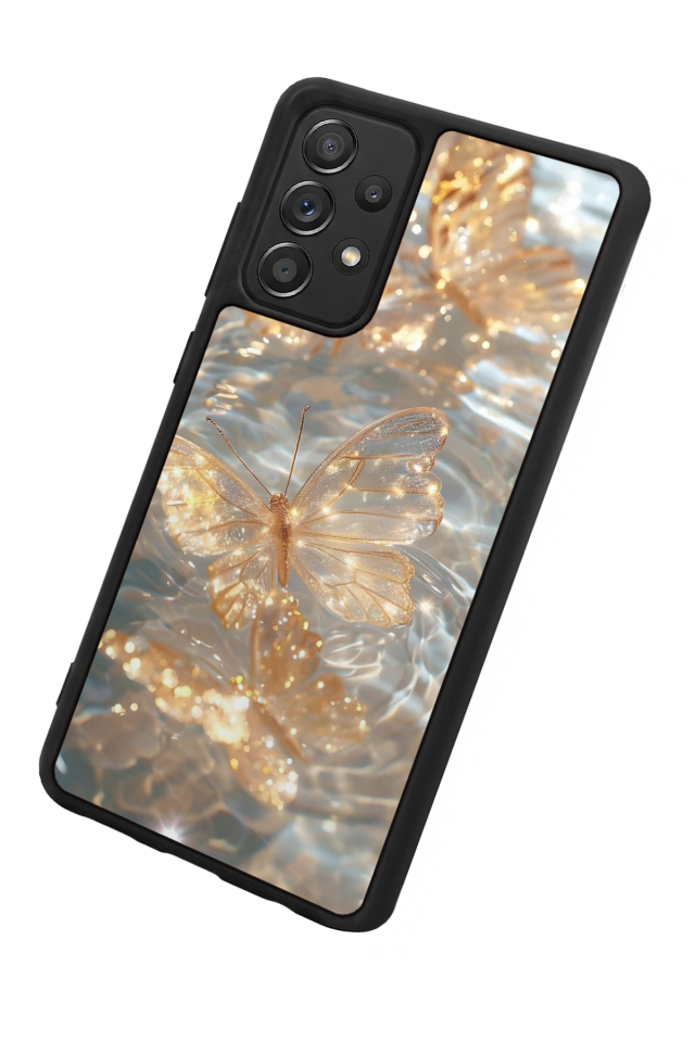 Samsung Galaxy A72 Uyumlu Kelebek Tasarımlı Glossy Premium Kılıf