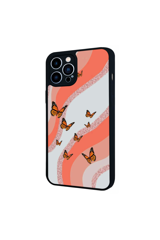 iPhone 12 Pro Max Uyumlu Kelebek Tasarımlı Glossy Premium Kılıf