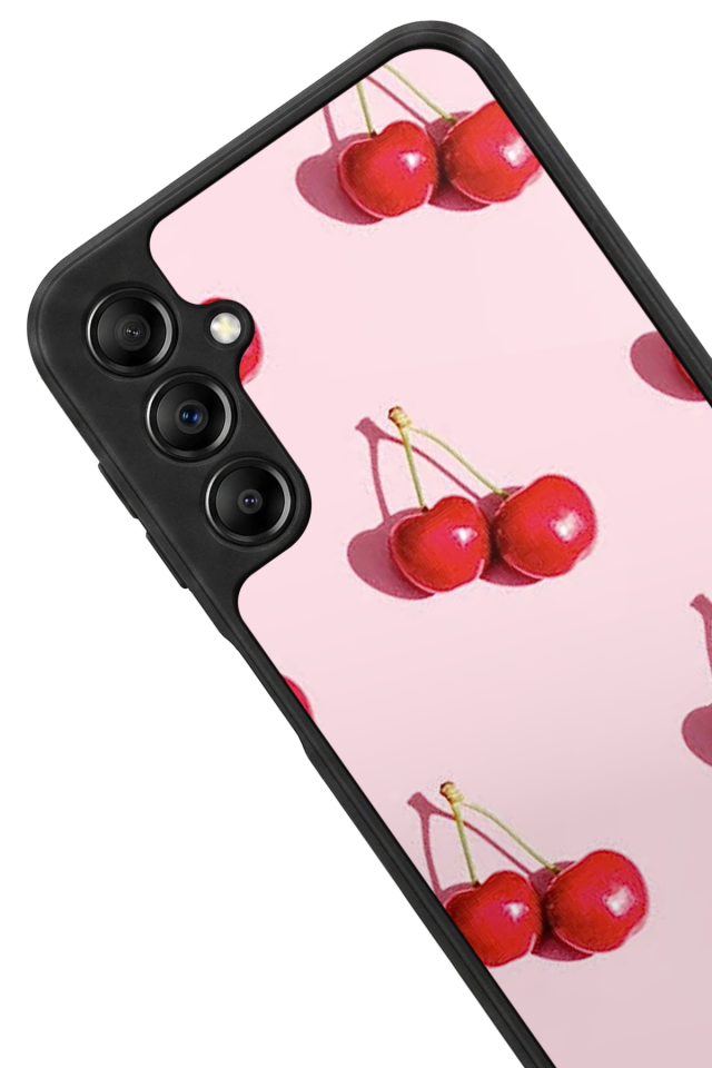 Samsung Galaxy A14 Uyumlu Kiraz Tasarımlı Glossy Premium Kılıf