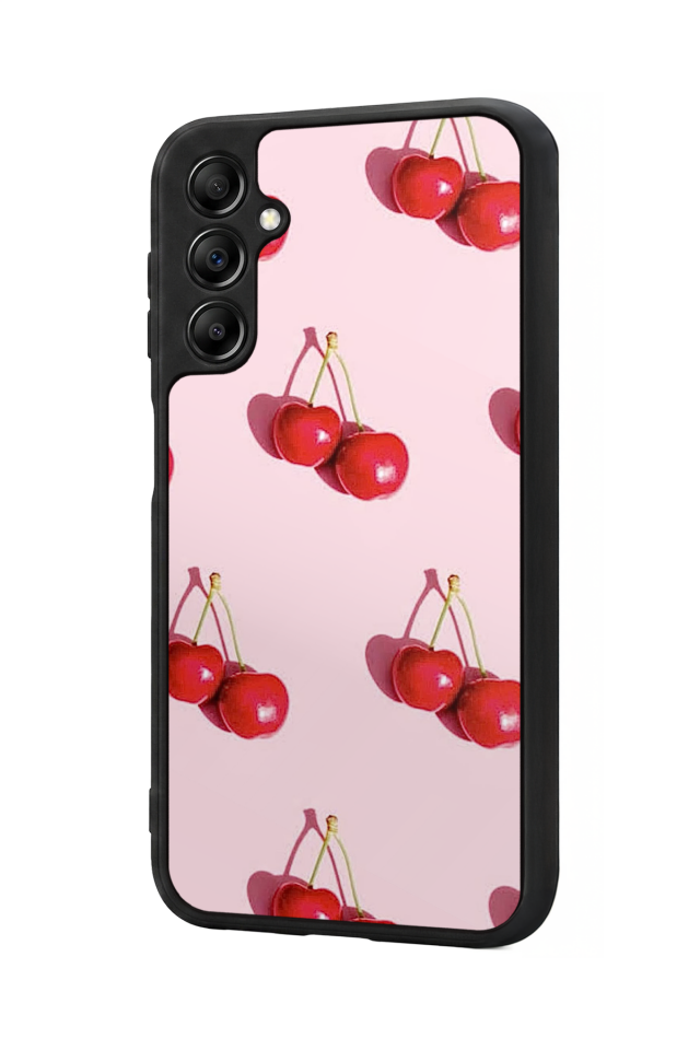 Samsung Galaxy A14 Uyumlu Kiraz Tasarımlı Glossy Premium Kılıf