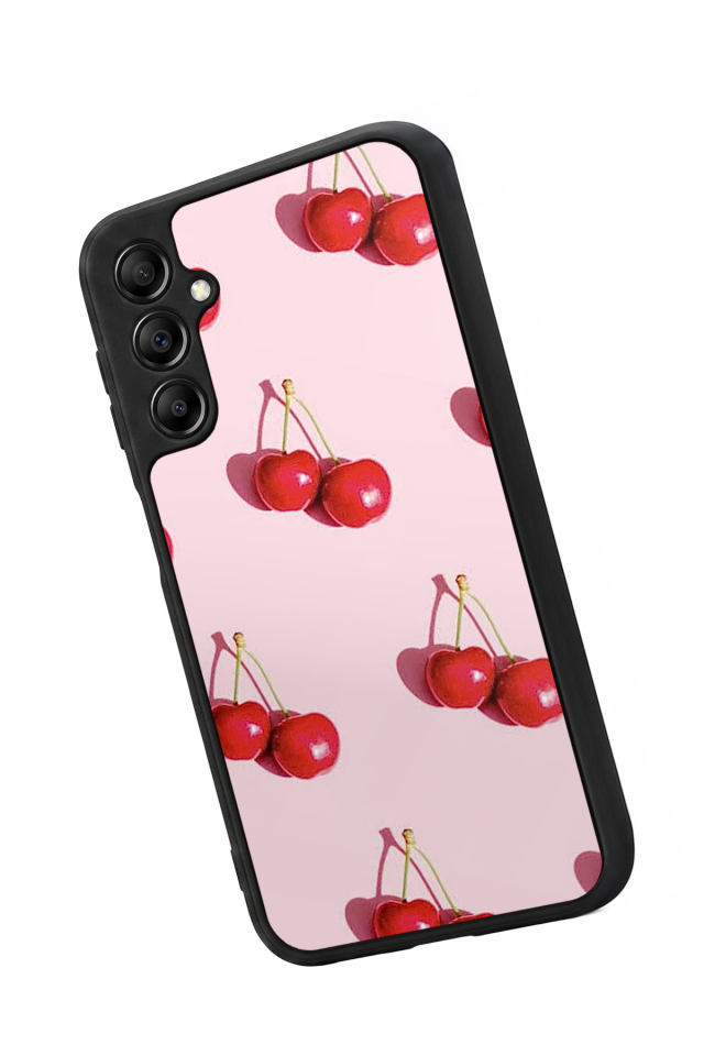 Samsung Galaxy A14 Uyumlu Kiraz Tasarımlı Glossy Premium Kılıf