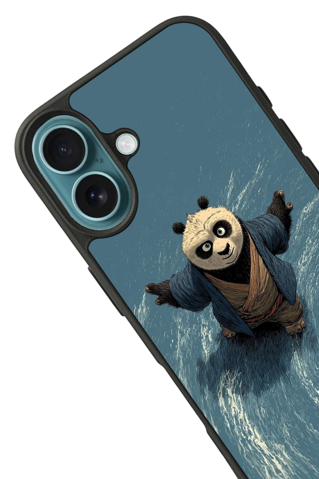 iPhone 16 Plus Uyumlu Kung Fu Panda Tasarımlı Glossy Premium Kılıf
