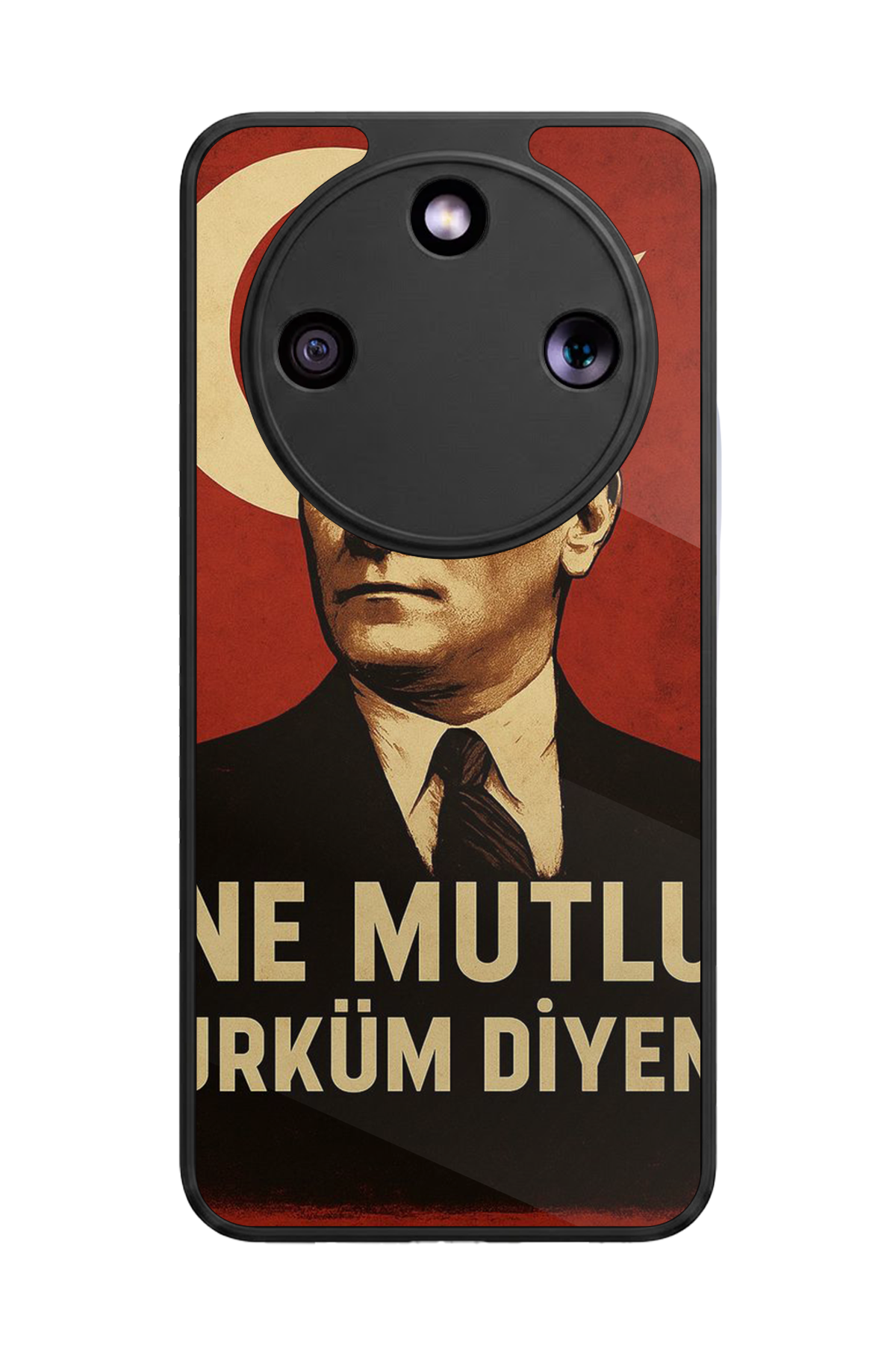 Honor Magic 8 Lite Uyumlu Mustafa Kemal Ataturk Tasarımlı Glossy Premium Kılıf