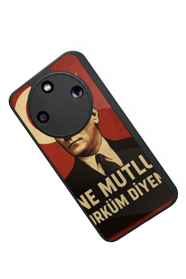 Honor Magic 8 Lite Uyumlu Mustafa Kemal Ataturk Tasarımlı Glossy Premium Kılıf