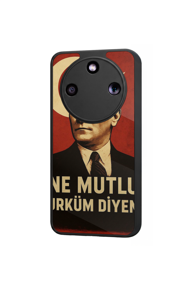 Honor Magic 8 Lite Uyumlu Mustafa Kemal Ataturk Tasarımlı Glossy Premium Kılıf