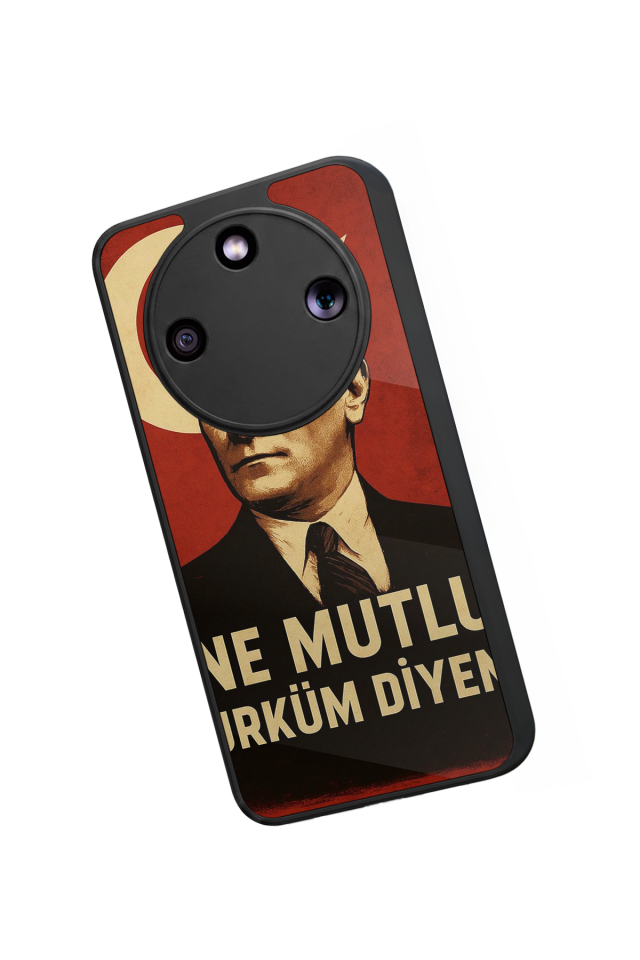 Honor Magic 8 Lite Uyumlu Mustafa Kemal Ataturk Tasarımlı Glossy Premium Kılıf