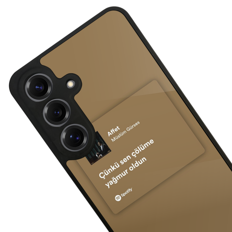 Samsung Galaxy S25 Uyumlu Sarki Sozleri Tasarımlı Glossy Premium Kılıf