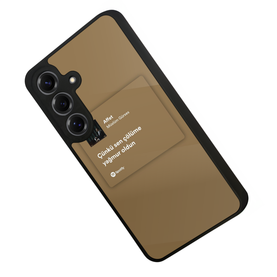 Samsung Galaxy S25 Uyumlu Sarki Sozleri Tasarımlı Glossy Premium Kılıf