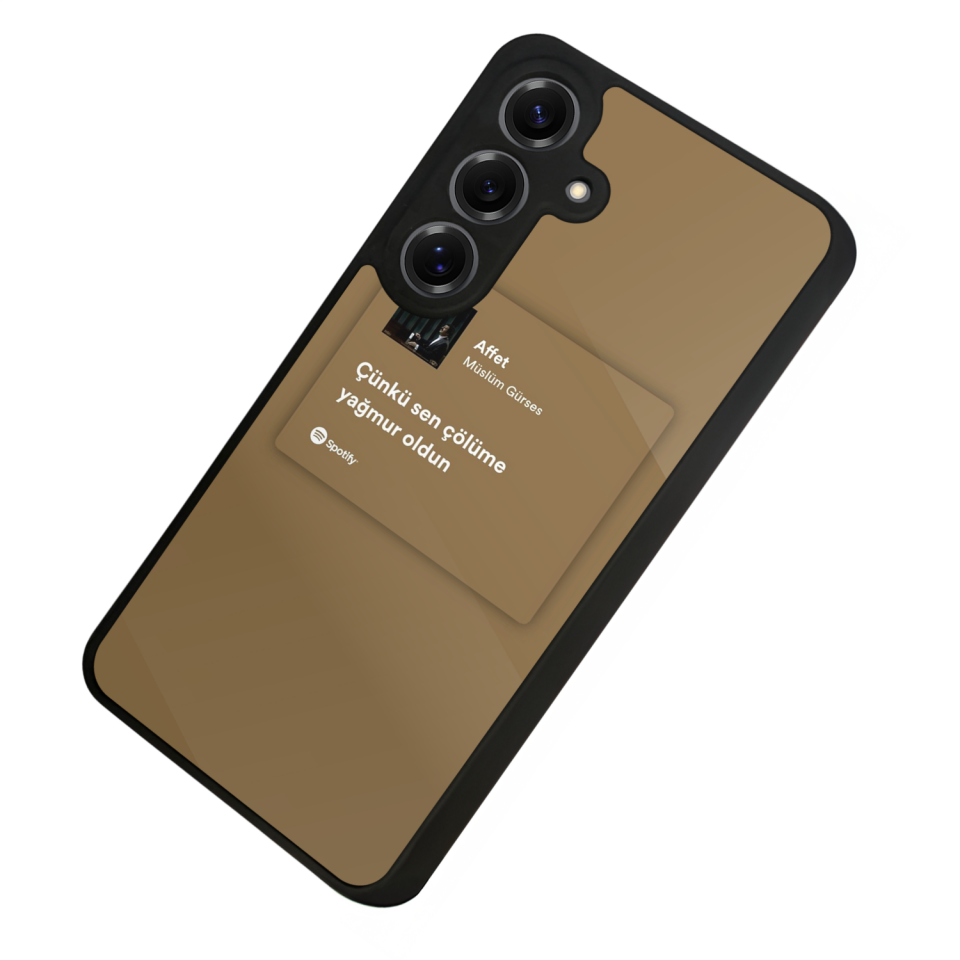 Samsung Galaxy S25 Uyumlu Sarki Sozleri Tasarımlı Glossy Premium Kılıf