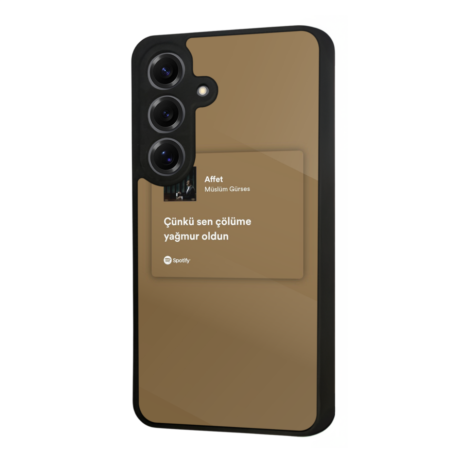Samsung Galaxy S25 Uyumlu Sarki Sozleri Tasarımlı Glossy Premium Kılıf