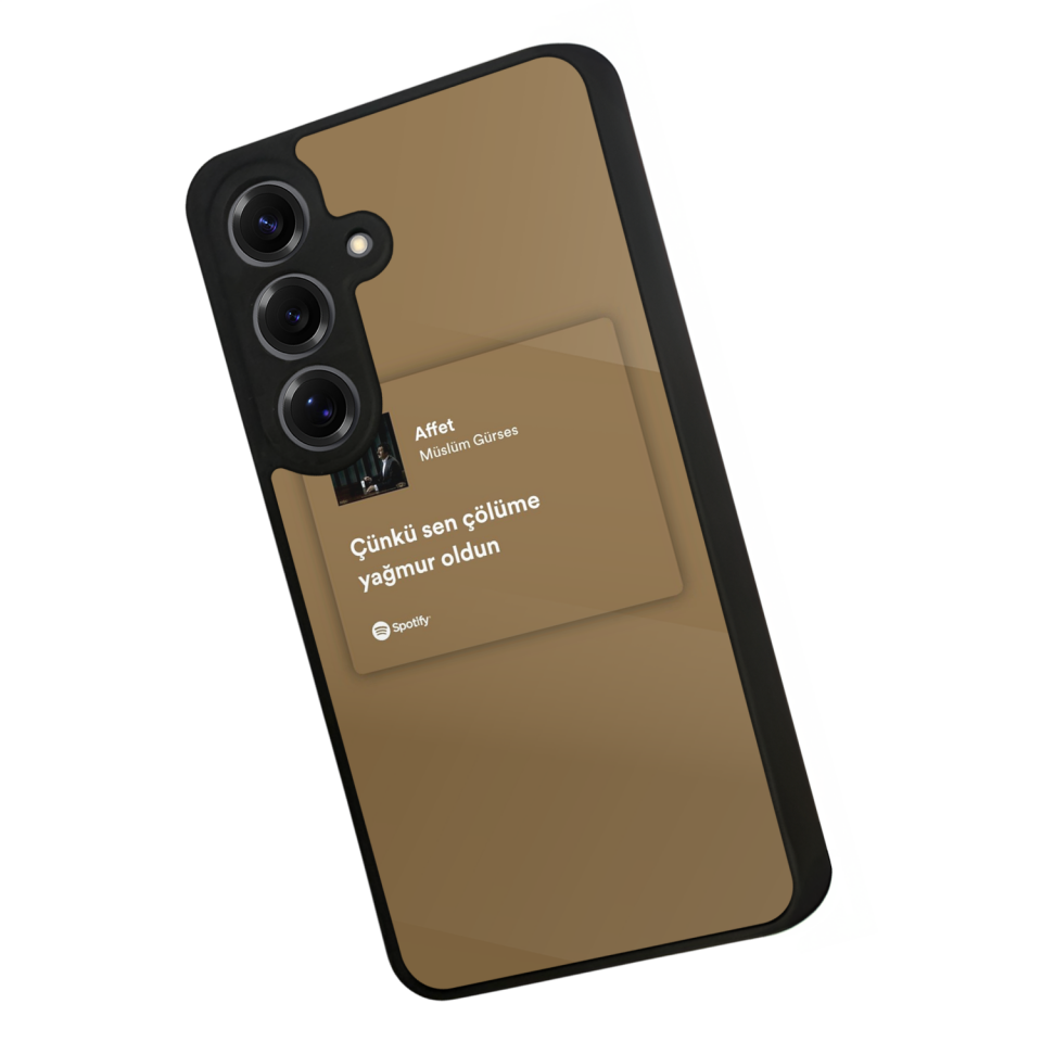 Samsung Galaxy S25 Uyumlu Sarki Sozleri Tasarımlı Glossy Premium Kılıf