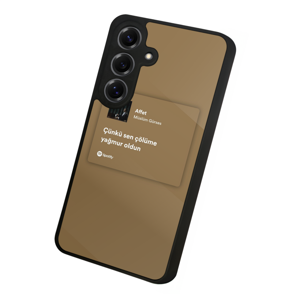 Samsung Galaxy S25 Uyumlu Sarki Sozleri Tasarımlı Glossy Premium Kılıf