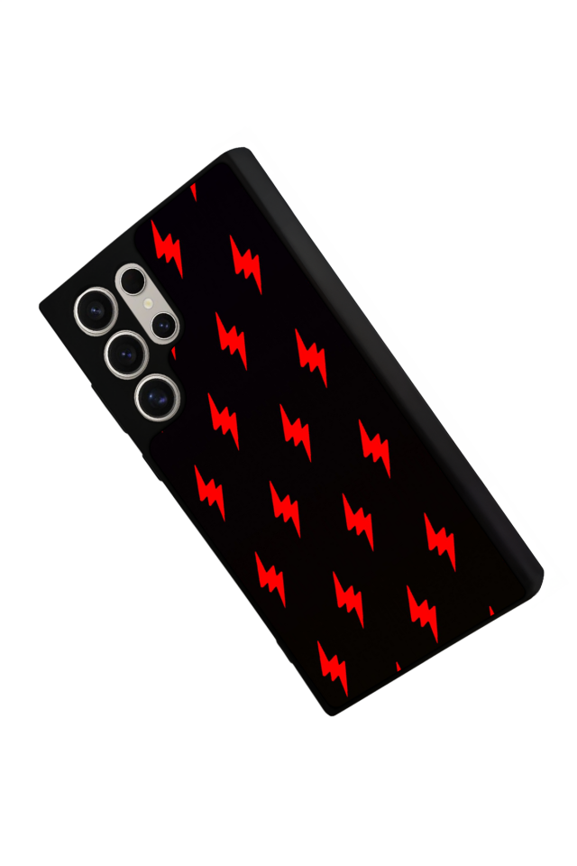 Samsung Galaxy S24 Ultra Uyumlu Simsek Tasarımlı Glossy Premium Kılıf