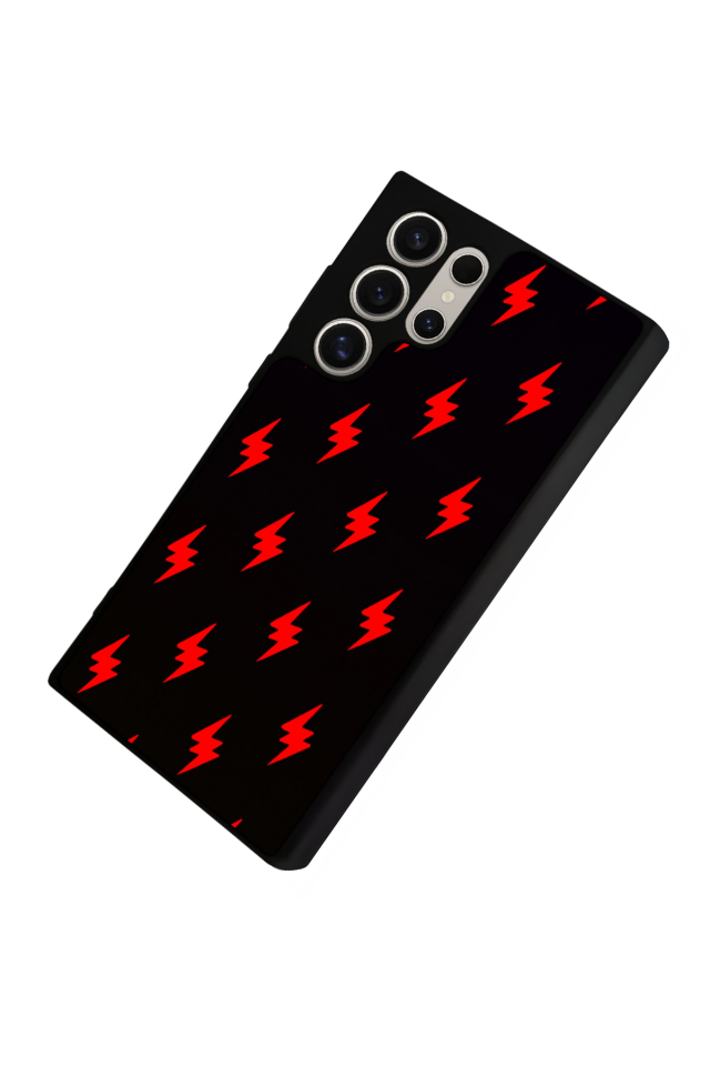 Samsung Galaxy S24 Ultra Uyumlu Simsek Tasarımlı Glossy Premium Kılıf