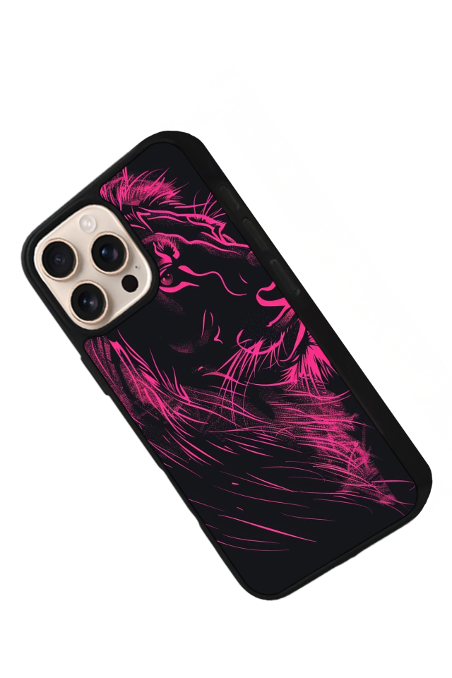iPhone 16 Pro Uyumlu Aslan Tasarımlı Glossy Premium Kılıf